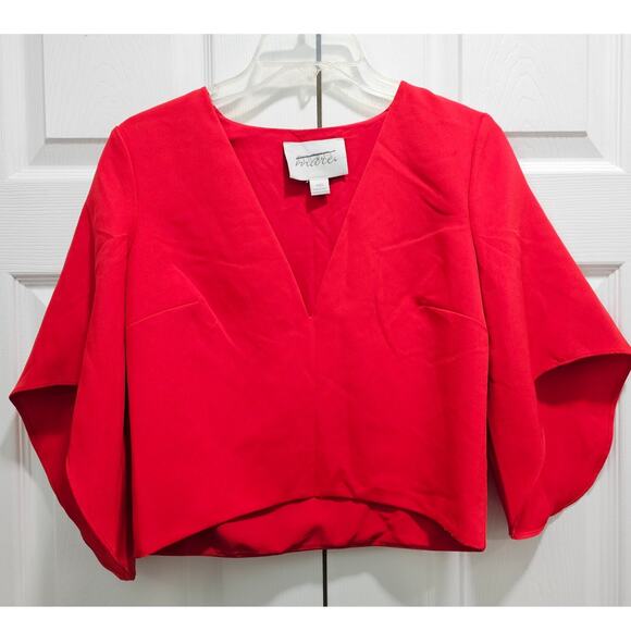 ANTHROPOLOGIE MARE MARE TOP Size XXS red crop top New - Picture 1 of 2